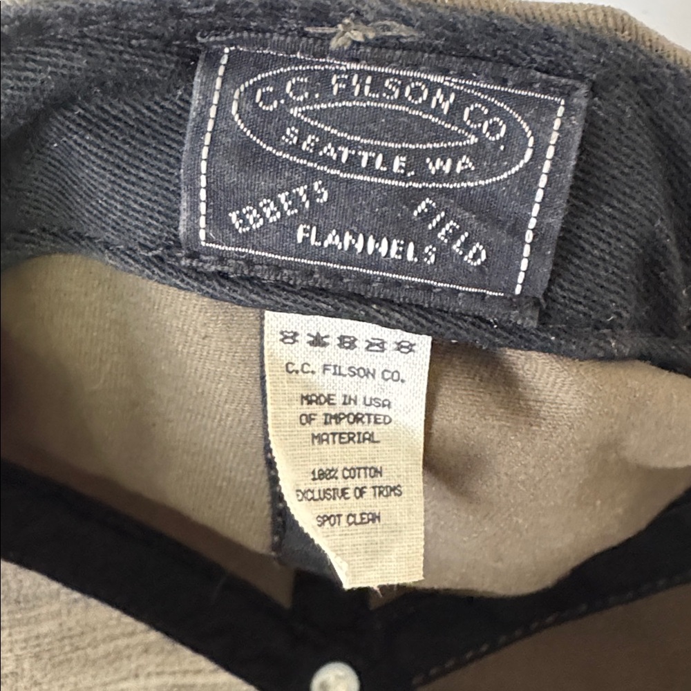 Filson x Ebbets Field Waxed Hat Olive Green USA Made - Picture 6 of 7